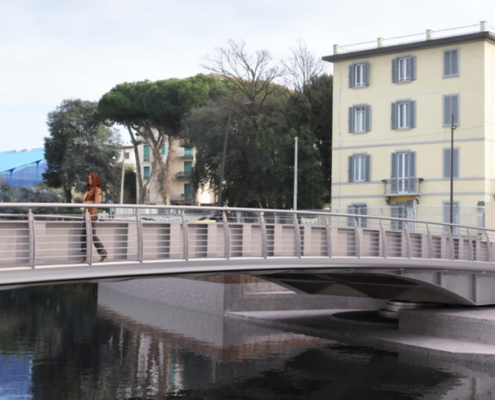 Ponte girante sul canale Burlamacca
